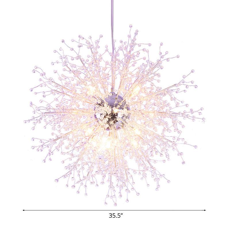 8/12 Lights Indoor Ceiling Fixture with Firework Crystal Shade - Rebooters