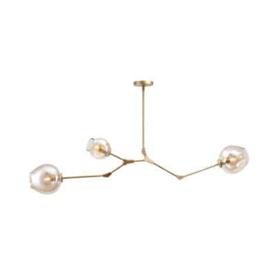 Bubble Chandelier Lighting Contemporary Glass 3/5 Heads Pendant Lamp - Rebooters