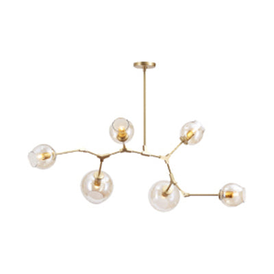 Bubble Chandelier Lighting Contemporary Glass 3/5 Heads Pendant Lamp - Rebooters