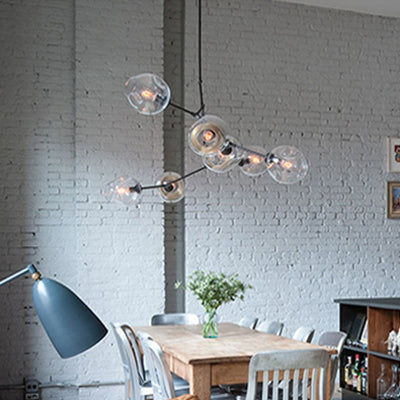 Bubble Chandelier Lighting Contemporary Glass 3/5 Heads Pendant Lamp - Rebooters