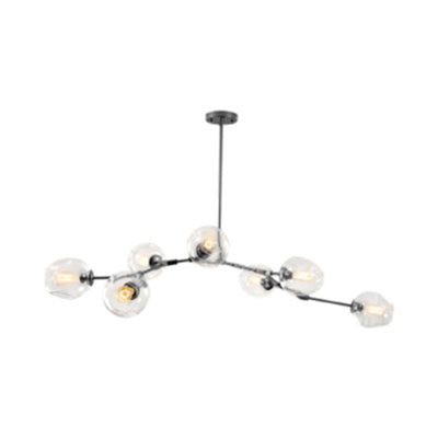 Bubble Chandelier Lighting Contemporary Glass 3/5 Heads Pendant Lamp - Rebooters