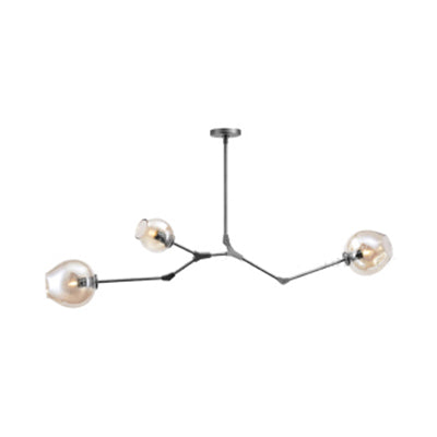Bubble Chandelier Lighting Contemporary Glass 3/5 Heads Pendant Lamp - Rebooters