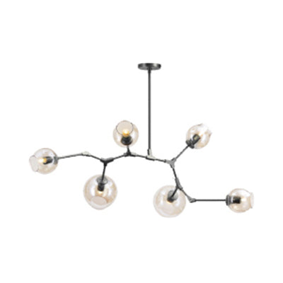 Bubble Chandelier Lighting Contemporary Glass 3/5 Heads Pendant Lamp - Rebooters