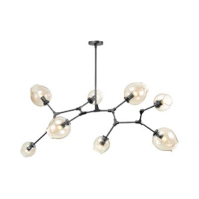 Bubble Chandelier Lighting Contemporary Glass 3/5 Heads Pendant Lamp - Rebooters