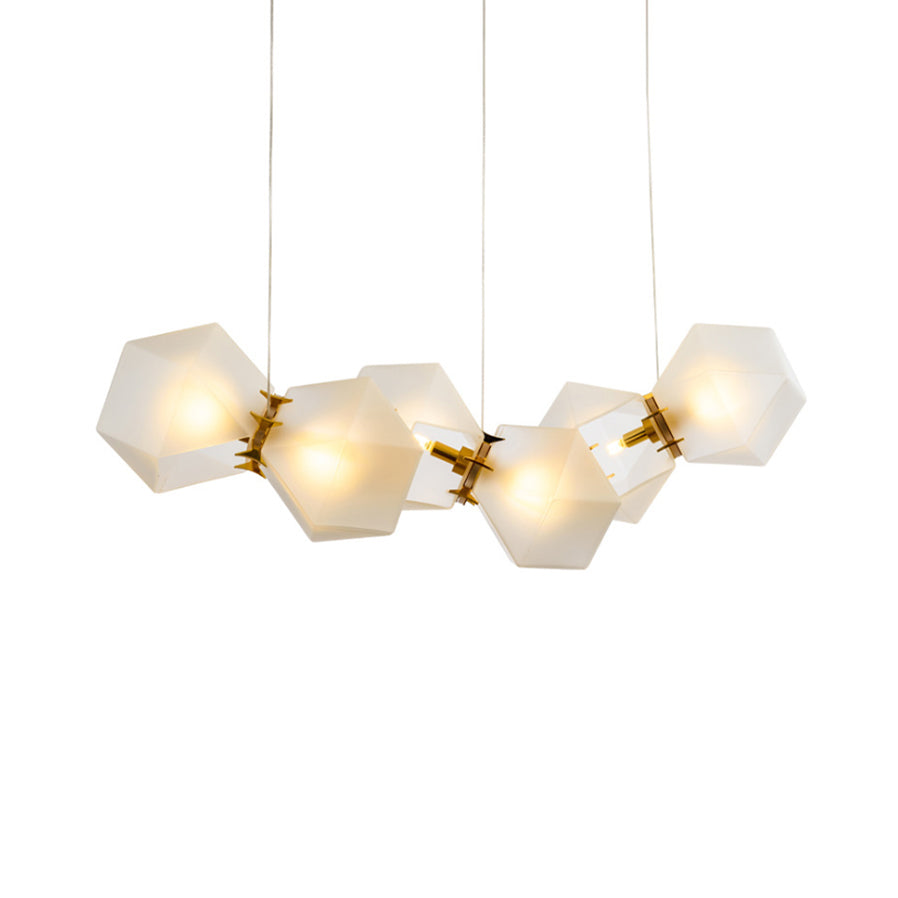 2/4/6 Lights Living Room Chandelier with Geometric Shade - Rebooters