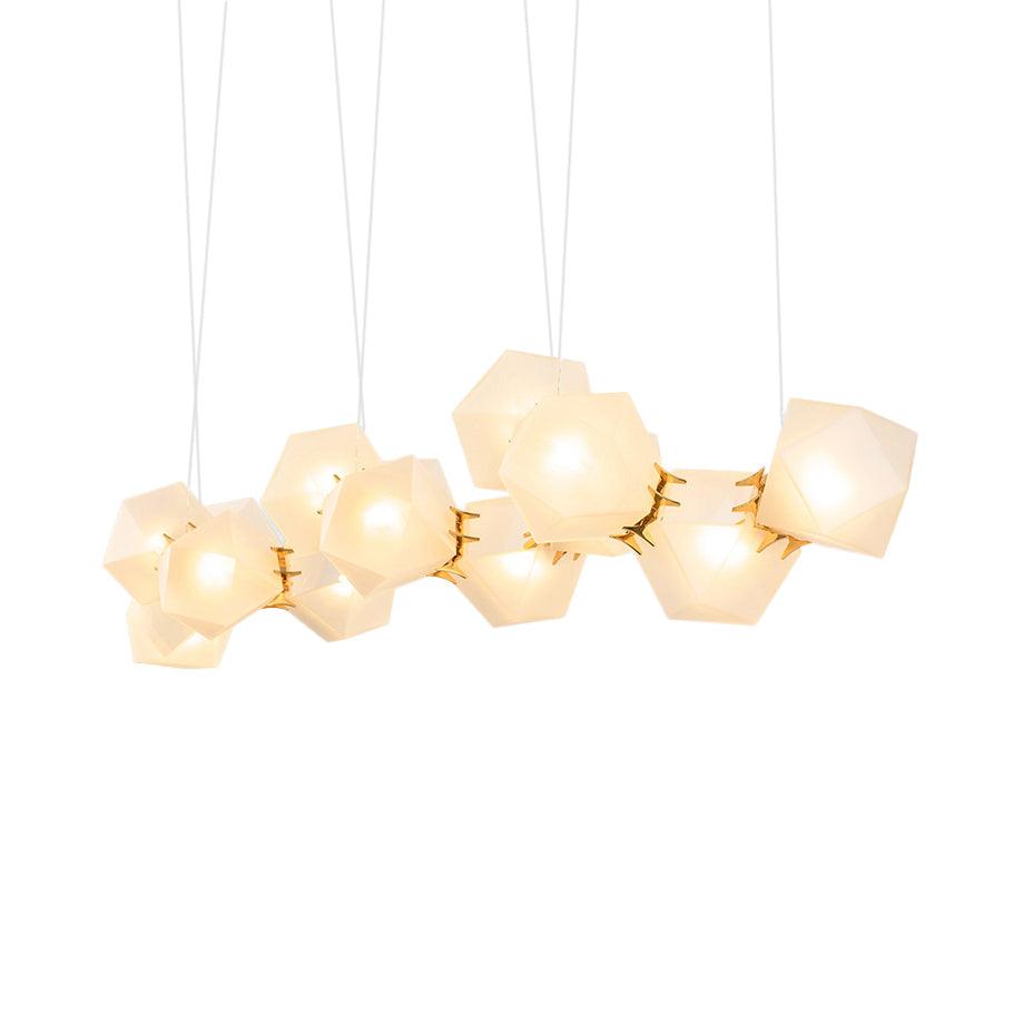 2/4/6 Lights Living Room Chandelier with Geometric Shade - Rebooters