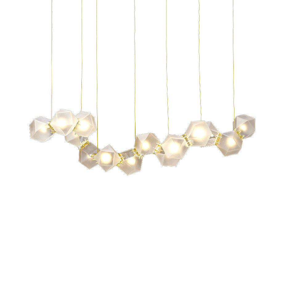 2/4/6 Lights Living Room Chandelier with Geometric Shade - Rebooters