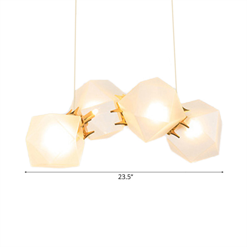 2/4/6 Lights Living Room Chandelier with Geometric Shade - Rebooters