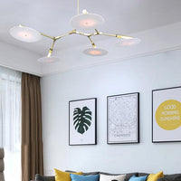 5/9/11 Lights Living Room Chandelier Modern Black Gold Ceiling Lamp - Rebooters