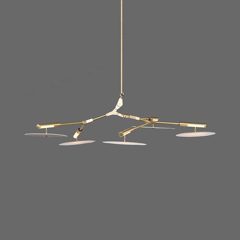 5/9/11 Lights Living Room Chandelier Modern Black Gold Ceiling Lamp - Rebooters