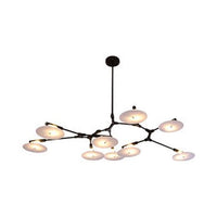 5/9/11 Lights Living Room Chandelier Modern Black Gold Ceiling Lamp - Rebooters
