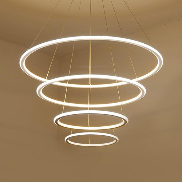 1/2/3 Lights Living Room Ceiling Pendant Circle Acrylic Shade - Rebooters