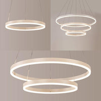 1/2/3-Light Living Room Chandelier Pendant with Acrylic Shade - Rebooters