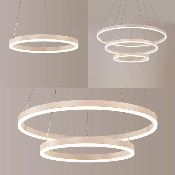 1/2/3-Light Living Room Chandelier Pendant with Acrylic Shade - Rebooters