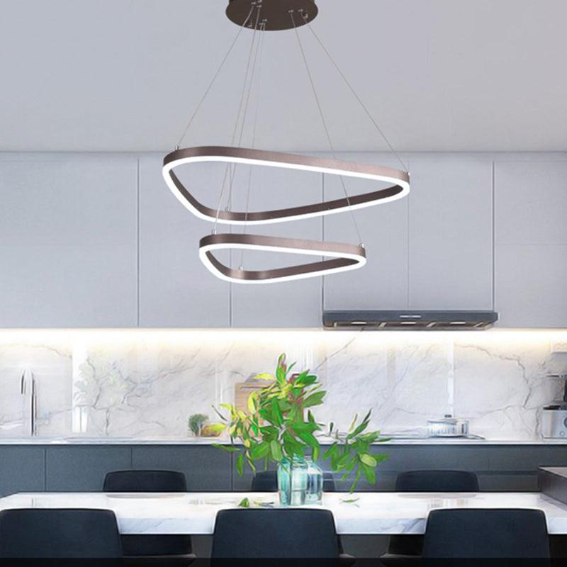 Acrylic Triangle LED Drop Pendant Contemporary Chandelier - Rebooters