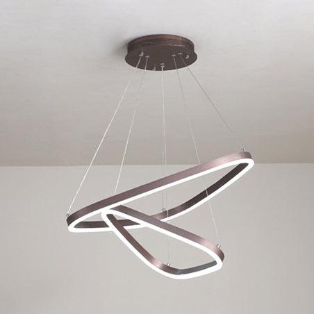 Acrylic Triangle LED Drop Pendant Contemporary Chandelier - Rebooters