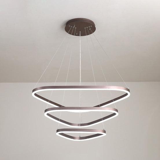 Acrylic Triangle LED Drop Pendant Contemporary Chandelier - Rebooters