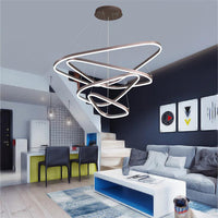 Acrylic Triangle LED Drop Pendant Contemporary Chandelier - Rebooters
