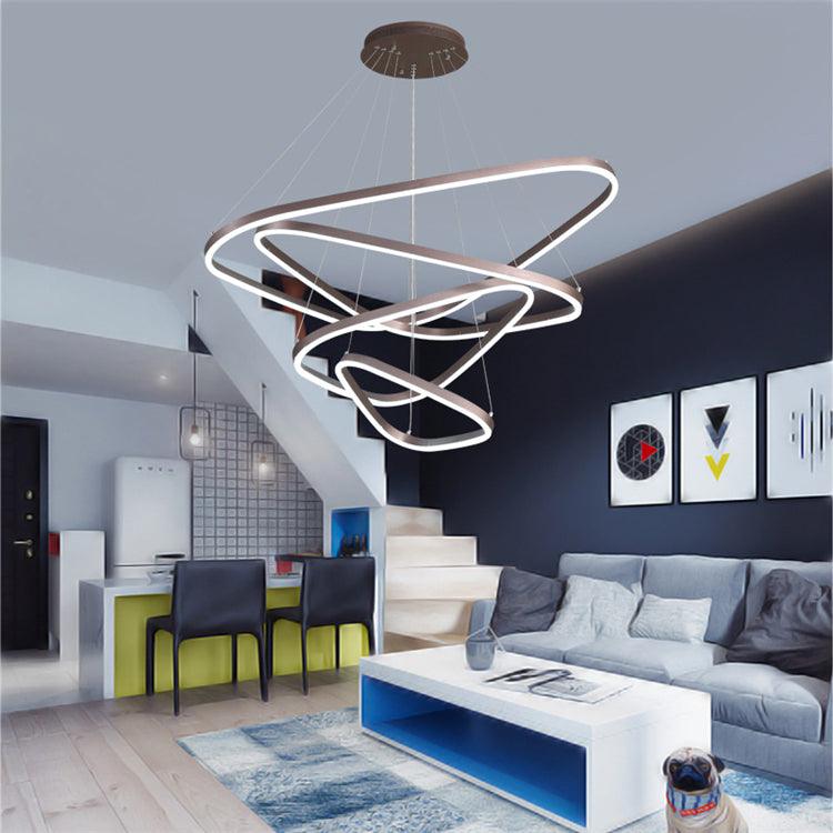 Acrylic Triangle LED Drop Pendant Contemporary Chandelier - Rebooters
