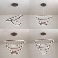 Acrylic Triangle LED Drop Pendant Contemporary Chandelier - Rebooters