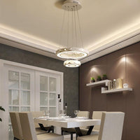 1/2/3-Light Dining Room Pendant Light with Ring Acrylic Shade - Rebooters