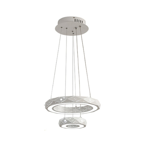 1/2/3-Light Dining Room Pendant Light with Ring Acrylic Shade - Rebooters