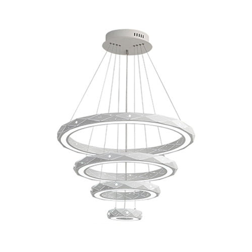 1/2/3-Light Dining Room Pendant Light with Ring Acrylic Shade - Rebooters