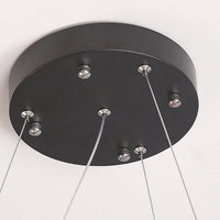 1/2/3-Light Black Ring Pendant Chandelier Modern Crystal Light - Rebooters