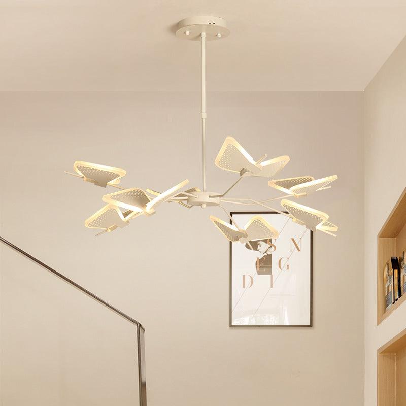 3/6/8 Lights Bedroom Chandelier with Butterfly Acrylic Shade - Rebooters