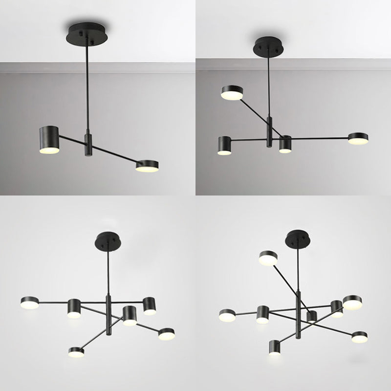 Multi Tiers Asymmetrical Chandelier Light Metal Simple Style - Rebooters