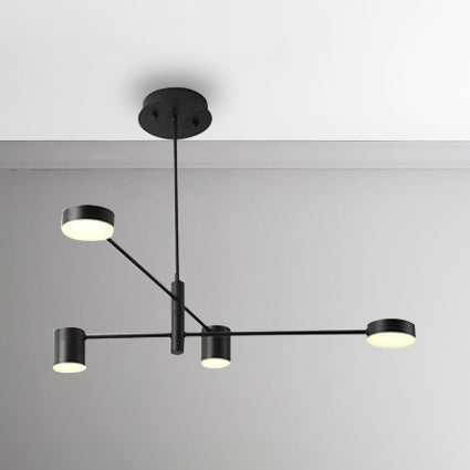 Multi Tiers Asymmetrical Chandelier Light Metal Simple Style - Rebooters