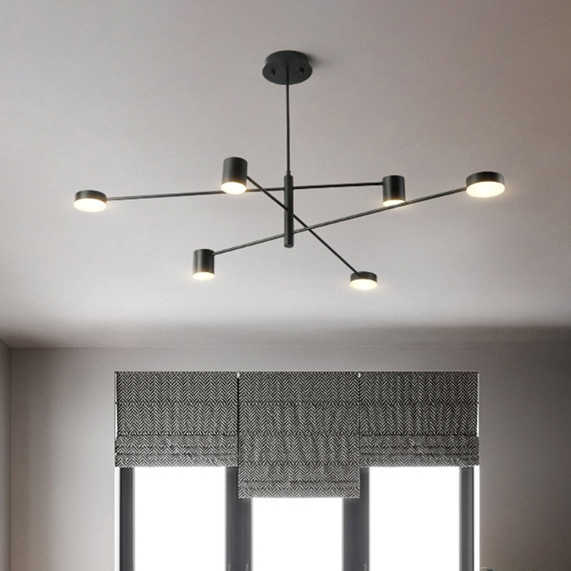 Multi Tiers Asymmetrical Chandelier Light Metal Simple Style - Rebooters