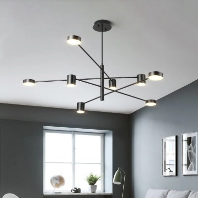 Multi Tiers Asymmetrical Chandelier Light Metal Simple Style - Rebooters
