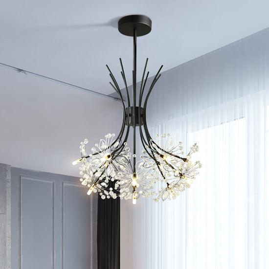 Clear Crystal Beaded Chandelier Lighting Modern 13/19 Lights - Rebooters