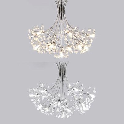Clear Crystal Beaded Chandelier Lighting Modern 13/19 Lights - Rebooters