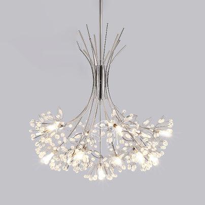 Clear Crystal Beaded Chandelier Lighting Modern 13/19 Lights - Rebooters