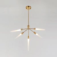 Acrylic Spur Chandelier Lighting Modern Stylish 5/25 Lights Gold Finish Ceiling Light Fixture - Rebooters