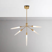 Acrylic Spur Chandelier Lighting Modern Stylish 5/25 Lights Gold Finish Ceiling Light Fixture - Rebooters