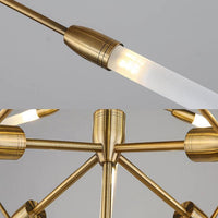 Acrylic Spur Chandelier Lighting Modern Stylish 5/25 Lights Gold Finish Ceiling Light Fixture - Rebooters