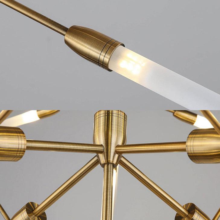 Acrylic Spur Chandelier Lighting Modern Stylish 5/25 Lights Gold Finish Ceiling Light Fixture - Rebooters