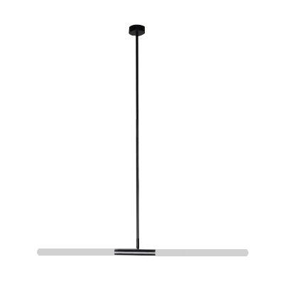 Acrylic Tubular Chandelier Modern 2/4/6 Lights Black White Gold Ceiling Pendant - Rebooters