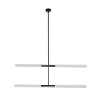 Acrylic Tubular Chandelier Modern 2/4/6 Lights Black White Gold Ceiling Pendant - Rebooters