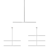 Acrylic Tubular Chandelier Modern 2/4/6 Lights Black White Gold Ceiling Pendant - Rebooters