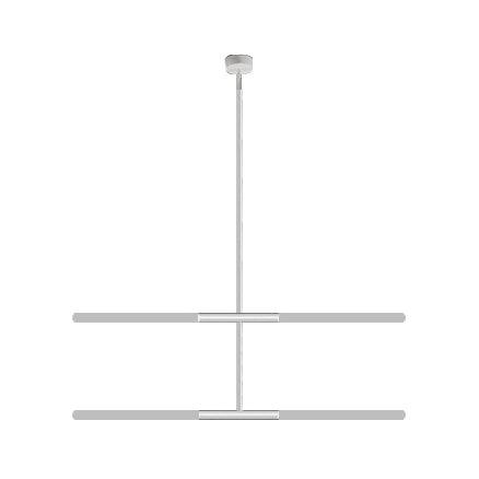 Acrylic Tubular Chandelier Modern 2/4/6 Lights Black White Gold Ceiling Pendant - Rebooters