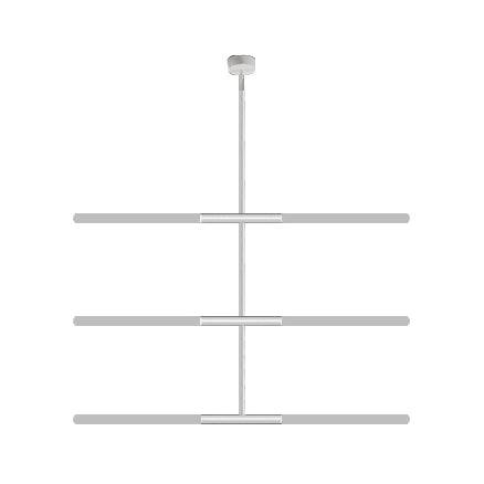 Acrylic Tubular Chandelier Modern 2/4/6 Lights Black White Gold Ceiling Pendant - Rebooters