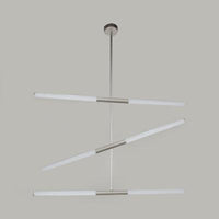 Acrylic Tubular Chandelier Modern 2/4/6 Lights Black White Gold Ceiling Pendant - Rebooters