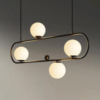 35.5"/47" Wide Global Chandelier Light Black Hanging Lamp - Rebooters