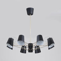 3/6/8 Lights Bucket Chandelier Light Black Pendant Fixture - Rebooters