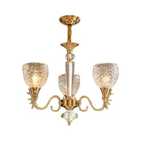 Bell Dining Room Up Chandelier Modern Gridded K9 Crystal - Rebooters