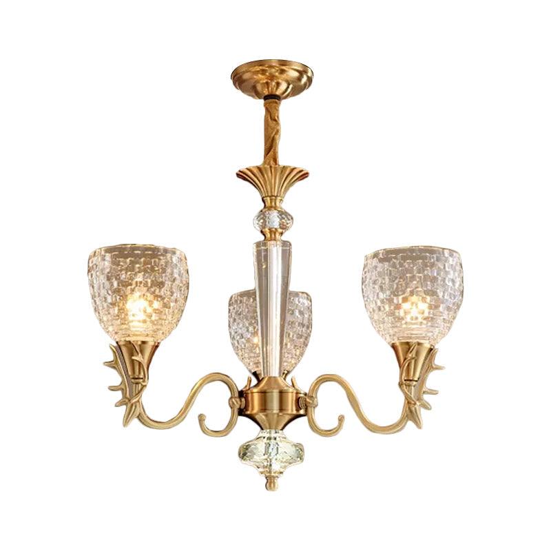 Bell Dining Room Up Chandelier Modern Gridded K9 Crystal - Rebooters